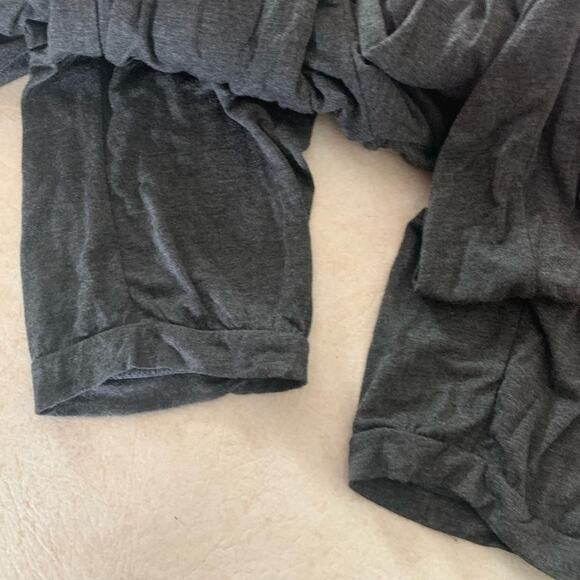 Zyia womens medium gray lounge jumpsuit long sleeve tie waist relaxed cute athle - Picture 9 of 9